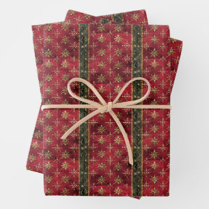 Red and Green Medieval Christmas Wrapping Paper