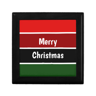 Red And Green Merry Christmas Gift Box
