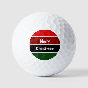 Red And Green Merry Christmas Golf Balls