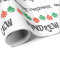 Red and green Merry Christmas kids wrappingpaper