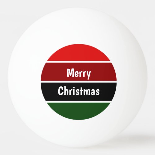 Red And Green Merry Christmas Ping Pong Ball