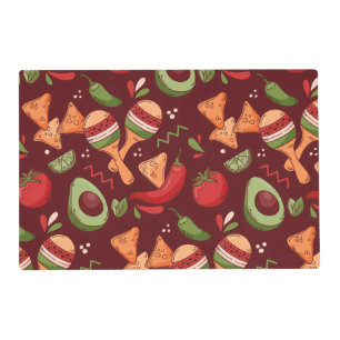 Red And Green Mexican Food Placemat