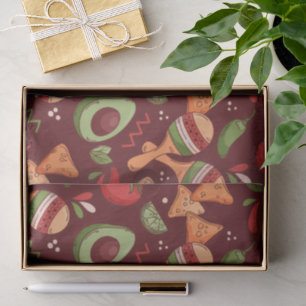 Red And Green Mexican Food Tissue Paper