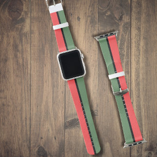Red and Green Minimalist Apple Watch Band
