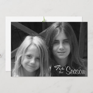 Red and Green Mistletoe Christmas Photo Holiday Card