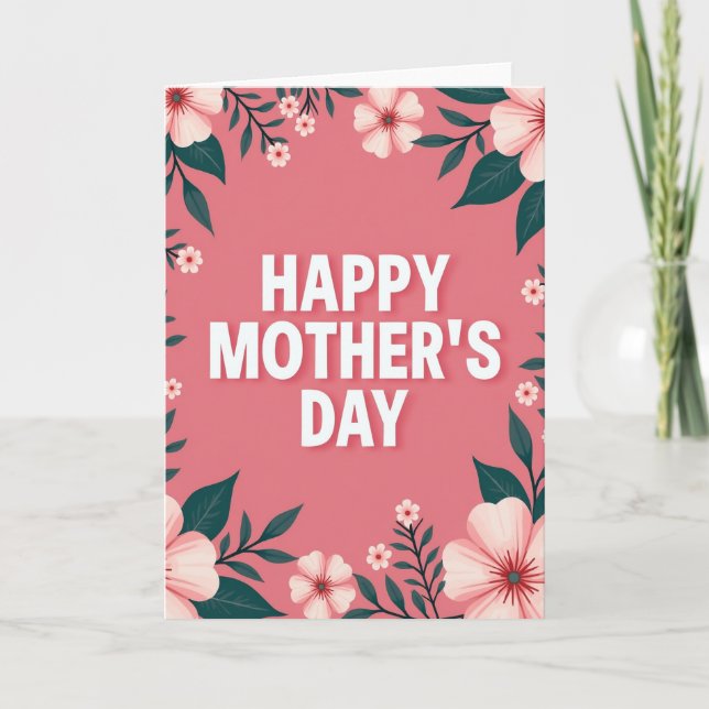Red And Green Mothers Day Card (Front)