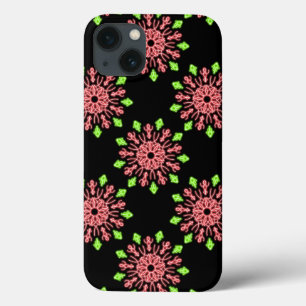 Red and green neon flower Case-Mate iPhone case