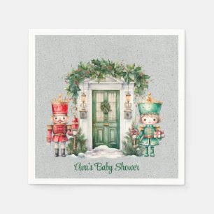 Red and Green Nutcracker Baby Shower Napkins
