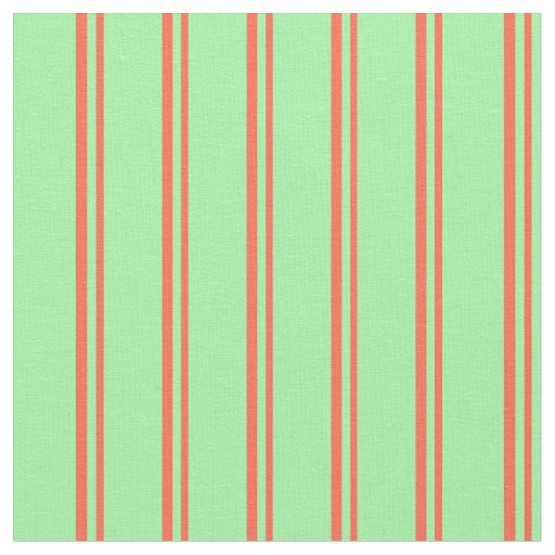 Red and Green Pattern Fabric