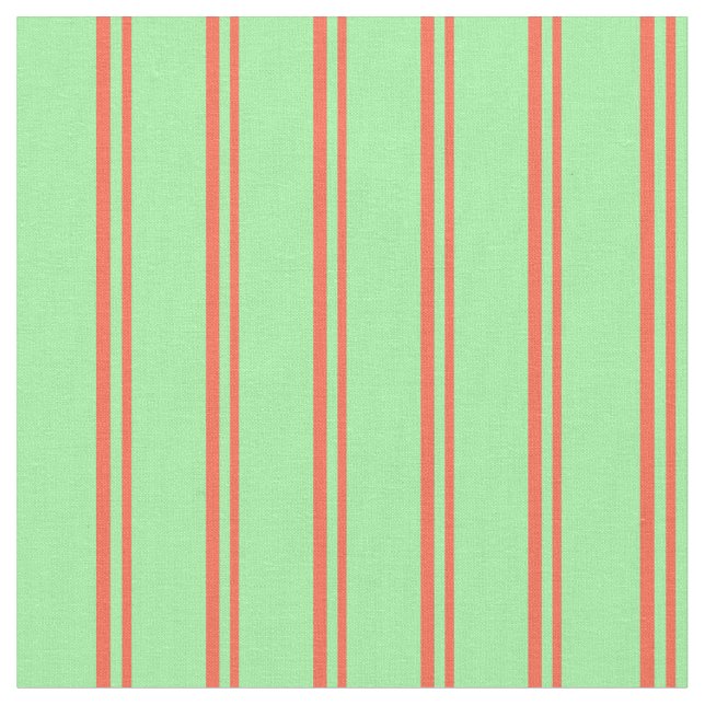 Red and Green Pattern Fabric (Close Up)