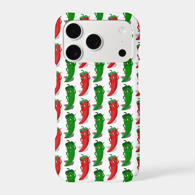 Red And Green Pepper Divas Cartoon Pattern Iphone Case (Back)
