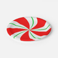 Christmas Décor: Peppermint Paper Plates