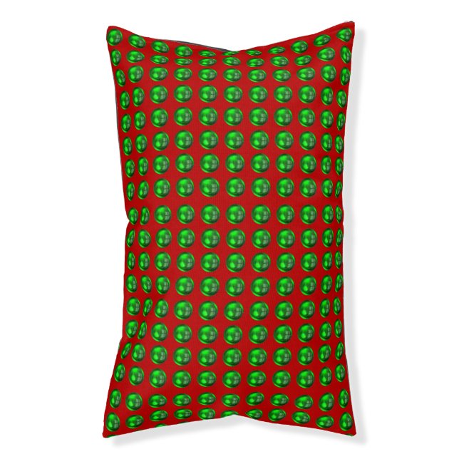 Red and Green Pet Bed (Front Vertical)
