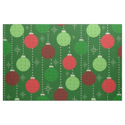 Red and Green Pickleball Themed Christmas Fabric