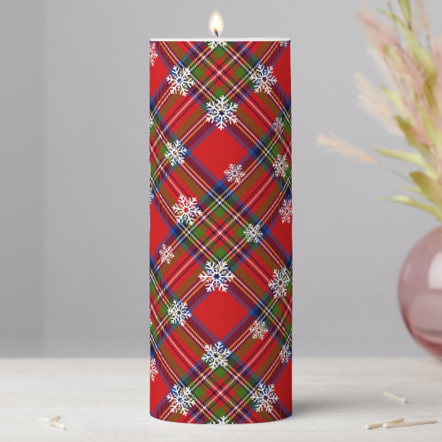 Red and Green Pillar Candle (In Situ)