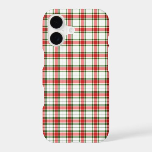 Red and Green Plaid iPhone 17 Case