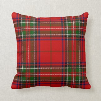 Red and Green Plaid Christmas Pillow