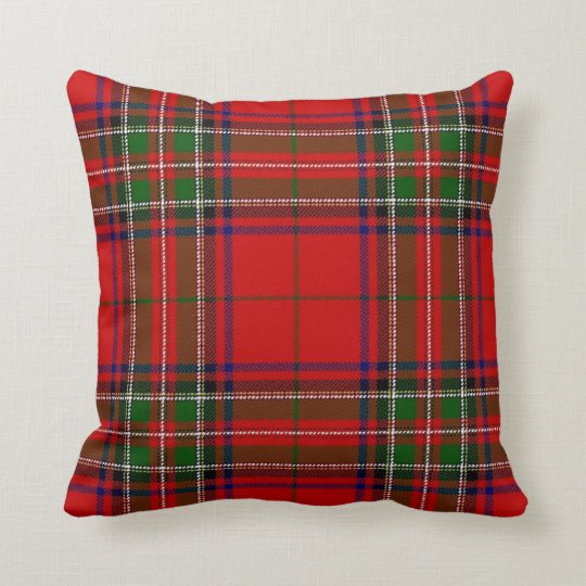 Red and Green Plaid Christmas Pillow