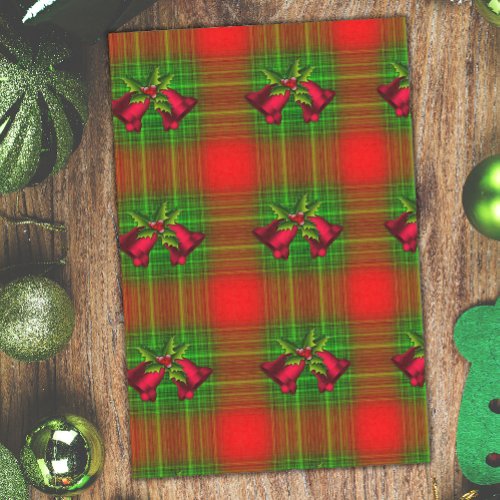 Red and Green Plaid Christmas  Tissue Paper