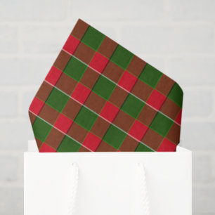 Red and Green Plaid Christmas Tissue Paper