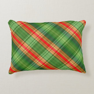 Red and Green Plaid Country Accent Pillow