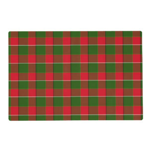 Red And Green Plaid Fabric Background Placemat