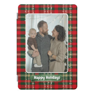 Red and Green Plaid Holiday iPad Cover