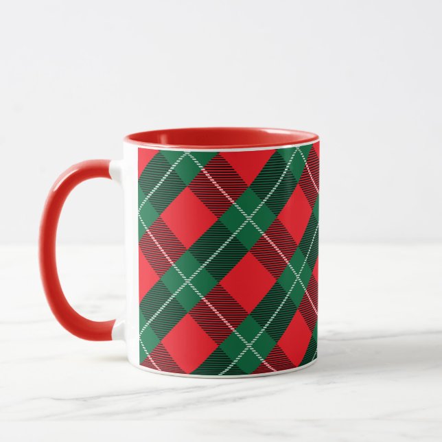 Red and Green Plaid  Mug (Left)