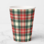 Red And Green Plaid  Paper Cups