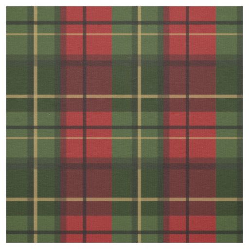 Red And Green Plaid Tartan Pattern Fabric