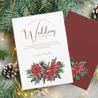 Red and Green Poinsettia Winter Wedding