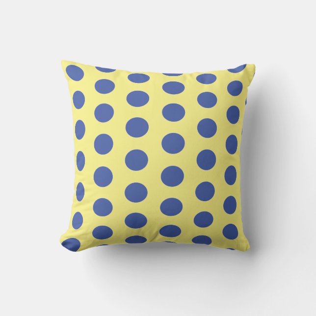 Red And Green Polka dots Throw Pillow (Front)