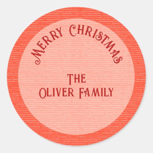 Red and Green Positive Christmas Vibes Christmas  Classic Round Sticker