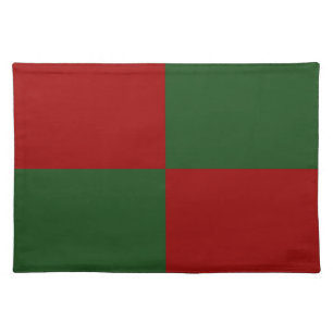 Red and Green Rectangles Cloth Placemat