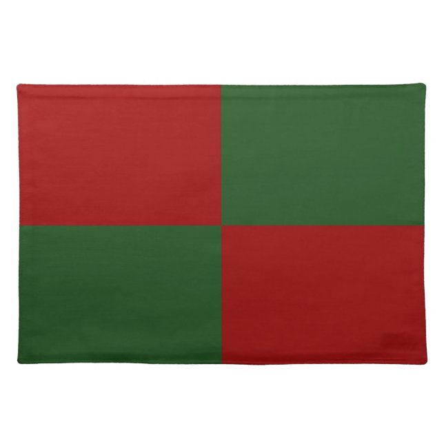 Red and Green Rectangles Cloth Placemat (Front)