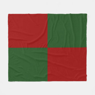 Red and Green Rectangles Fleece Blanket