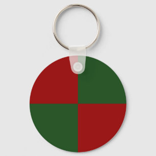 Red and Green Rectangles Keychain