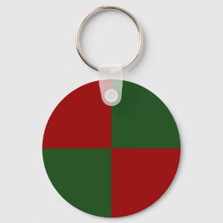 Red and Green Rectangles Keychain