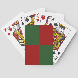 Red and Green Rectangles Poker Cards