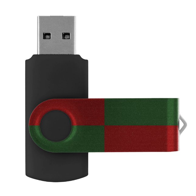 Red and Green Rectangles USB Flash Drive (Opened)