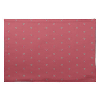 Red and Green Ribbon Bow Fabric Place Mat
