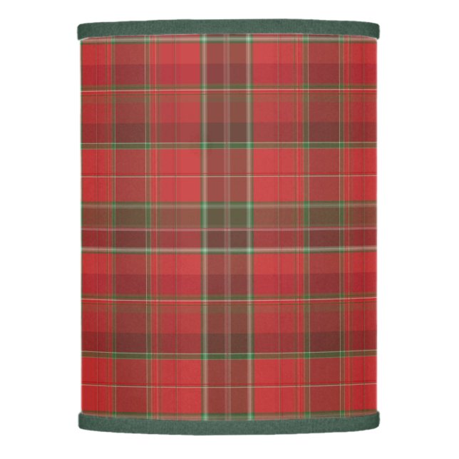 Red and Green Seamless Plaid  Lamp Shade (Front)
