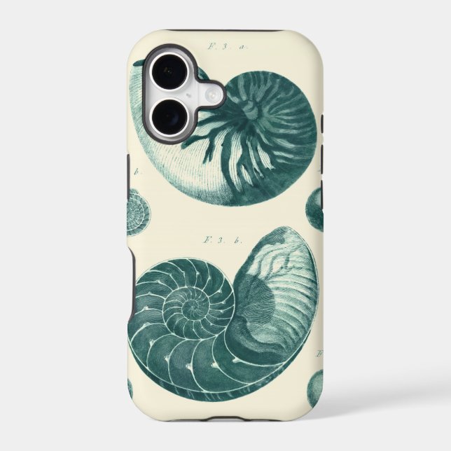 Red and Green Seashell Art Iphone Case (Back)
