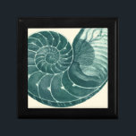 Red and Green Seashell Art Keepsake Box<br><div class="desc">Artist Denis Diderot is talented and known for his great sea life images. In this vivid image, he captures two red and green crackled Conch seashells in their most natural style. Conches are often crackled like these two seashells and in a sepia looking tone. Get your seashell product today and...</div>