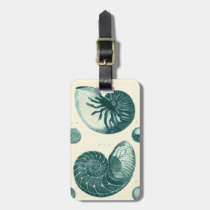 Red and Green Seashell Art Luggage Tag