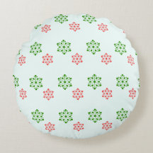 Red and Green Snowflake Pattern, Elegant Christmas