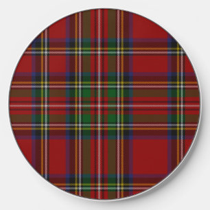 Red and Green Stewart Plaid Tartan Wireless Charger