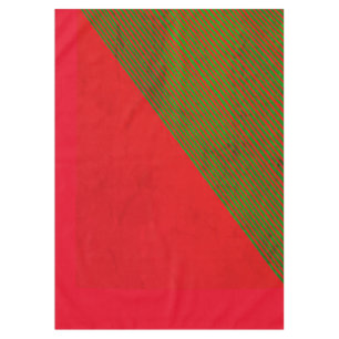 Red and Green Stripe Tablecloth