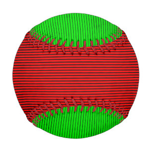Red And Green Striped Baseball