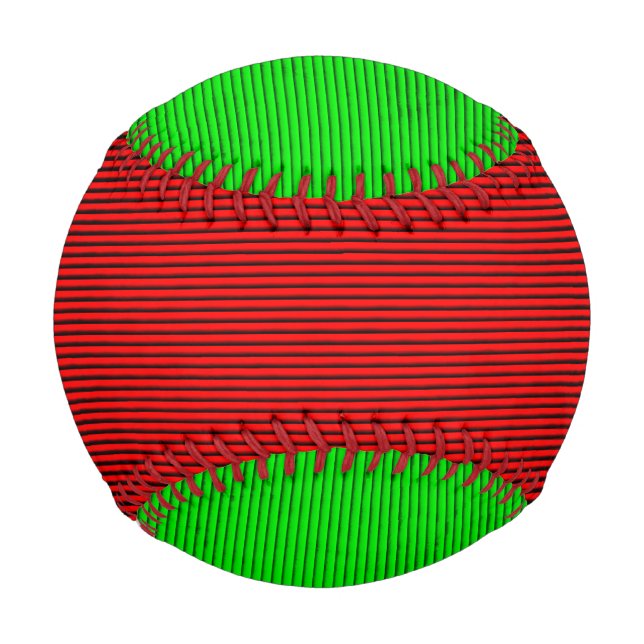 Red And Green Striped Baseball (Front)